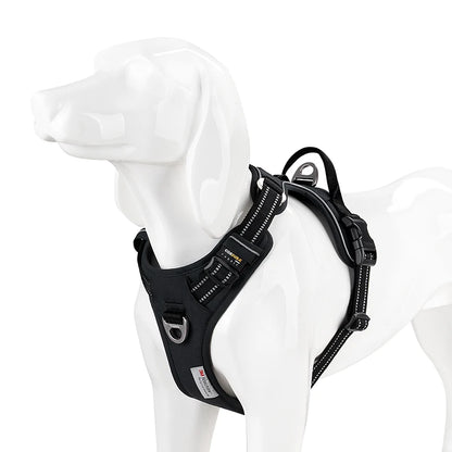 TRUE LOVE No Pull Reflective Nylon Dog Harness Adjustable Comfortable