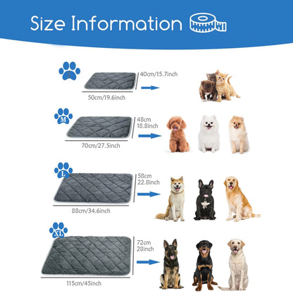 Self Heating Thermal Pet Pad Washable Anti-Slip Dog & Cat Crate Mat
