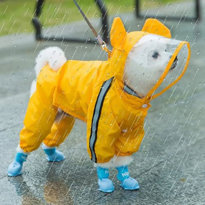 Cute Bear Waterproof Dog Rain Suit