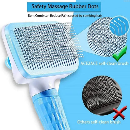 Dog & Cat Hair Remover Brush Grooming Comb for Long Hair Pets