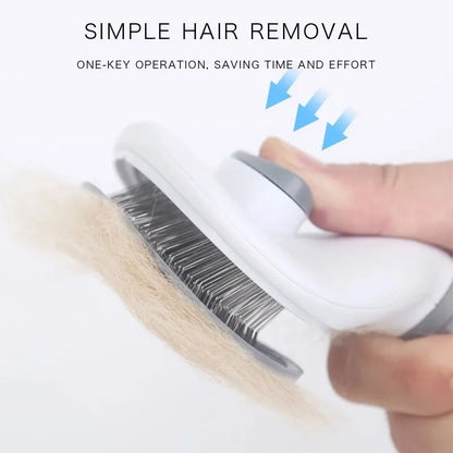 Self-Cleaning Pet Hair Remover Brush for Dogs & Cats Grooming