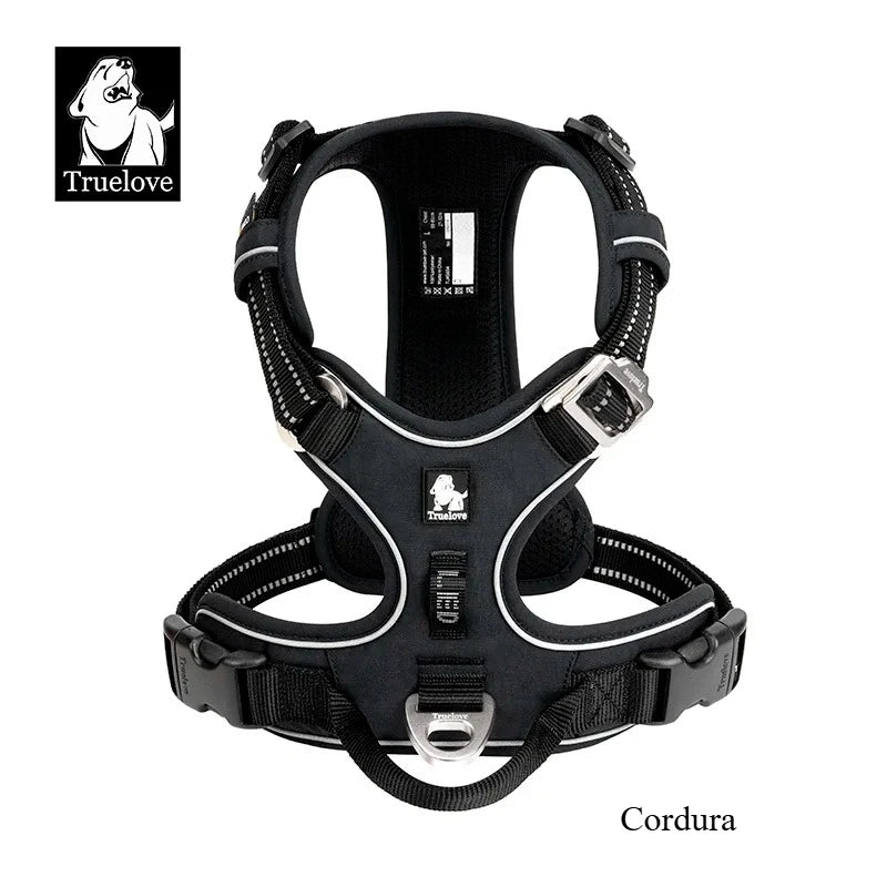 TRUE LOVE No Pull Reflective Nylon Dog Harness Adjustable Comfortable