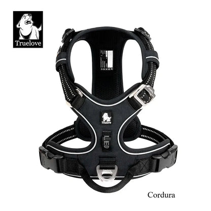 TRUE LOVE No Pull Reflective Nylon Dog Harness Adjustable Comfortable