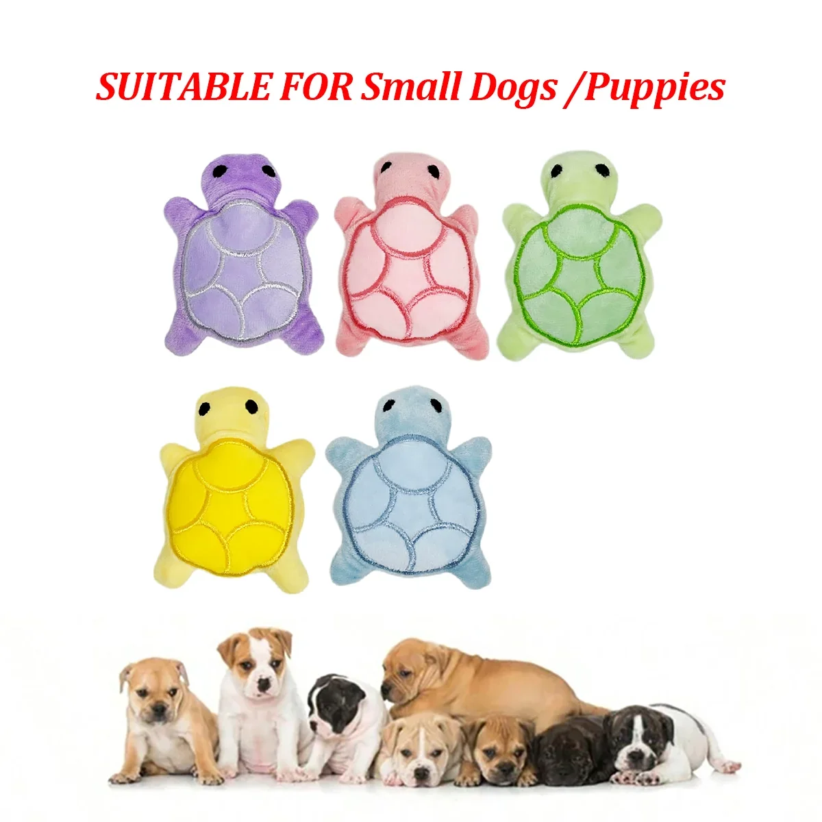 Dog Toy Mini Turtle Plush Chew Toy for Puppies