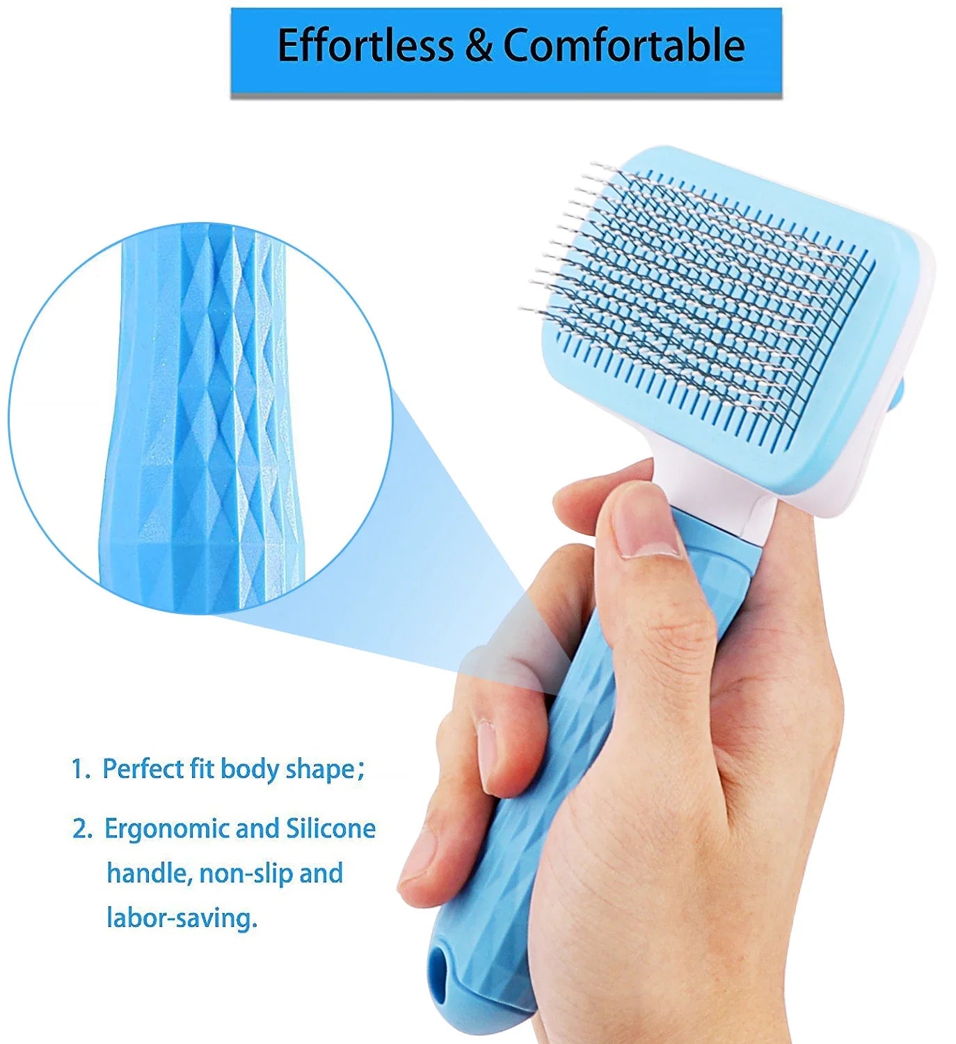 Dog & Cat Hair Remover Brush Grooming Comb for Long Hair Pets