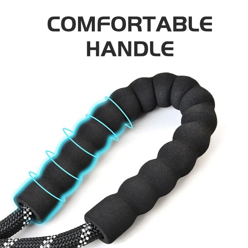 Reflective Padded Handle Dog Leash Heavy Duty Traction Rope