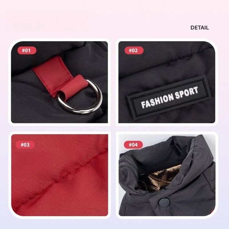 Waterproof Four-Leg Dog Winter Jacket – Warm Jumpsuit for Small & Medium Dogs