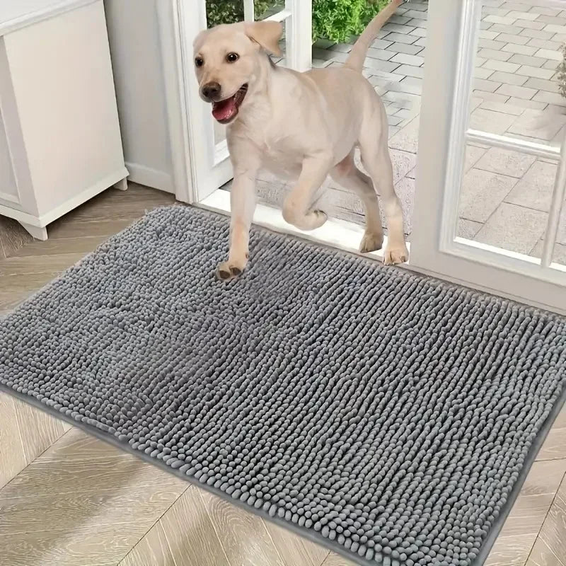 Absorbent Non‑Slip Washable Dog Doormat for Muddy Paws Pet Mat
