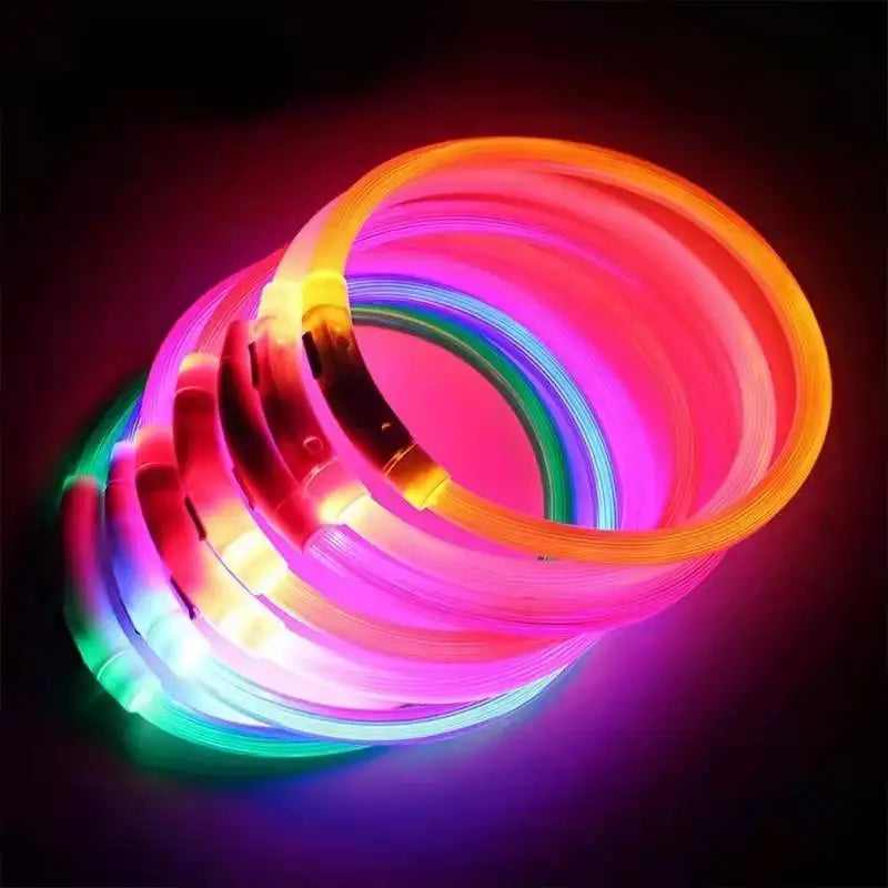 Led Usb Dog Collar Pet Dog Night Luminous Charge