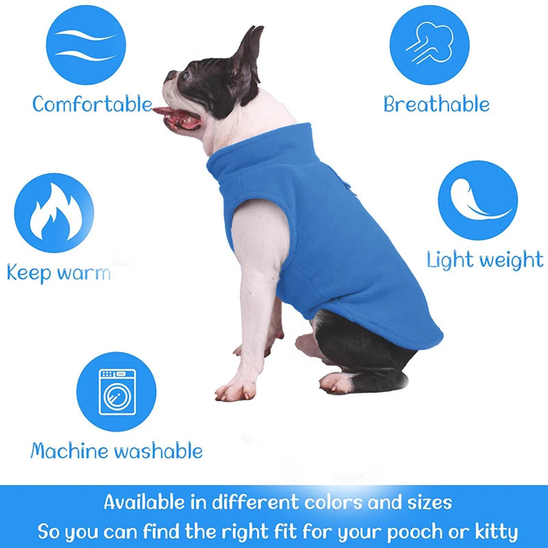 Winter Fleece Dog Clothes Warm Jacket for Small Dogs & Cats