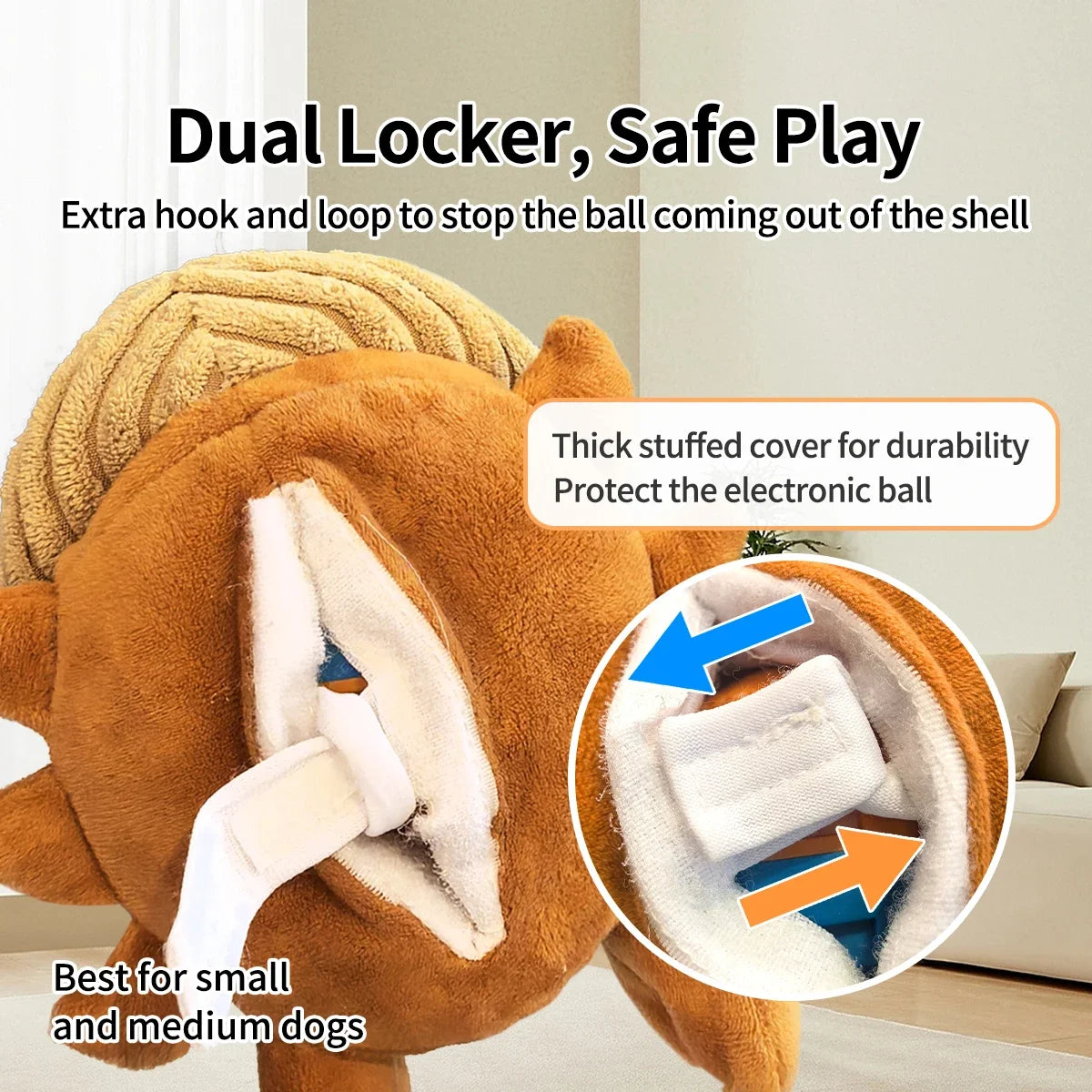 Interactive Plush Dog Toy Ball for Fetch Chew & Dancing Play