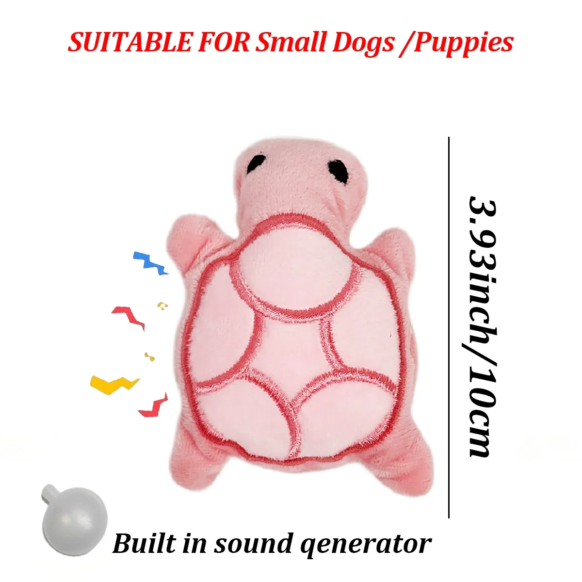 Dog Toy Mini Turtle Plush Chew Toy for Puppies