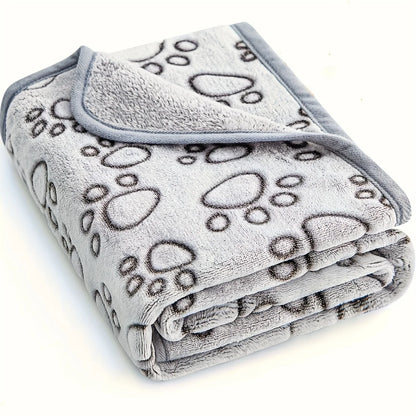 Soft Fluffy Pet Blanket with Cute Cartoon Pattern for Cats & Dogs