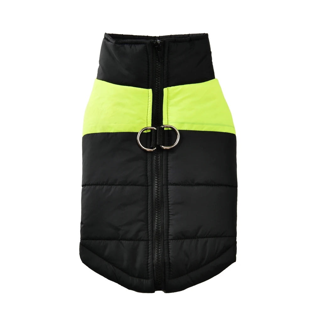 Waterproof Warm Dog Jacket with D-Ring for Small to Large Dogs
