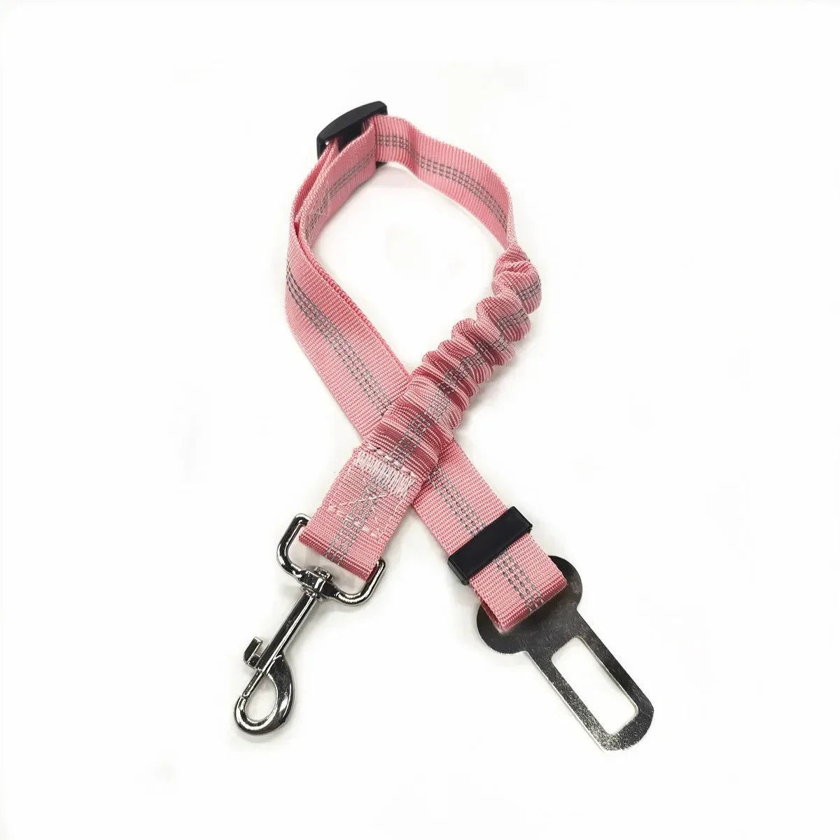Adjustable Pet Car Seat Belt with Dog Harness Safety Lead Clip