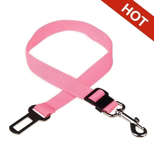 Adjustable Pet Car Seat Belt with Dog Harness Safety Lead Clip