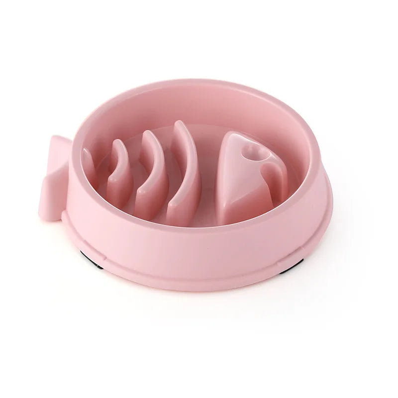 Non‑Slip Slow Feed Pet Bowl Anti‑Choke Healthy Eating for Cats & Dogs