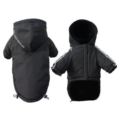 Waterproof Warm Hooded Dog Coat Reflective Winter Jacket for Small Dogs & Cats