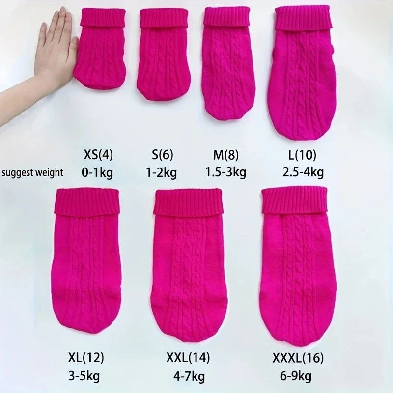 Knitted Dog Winter Sweater