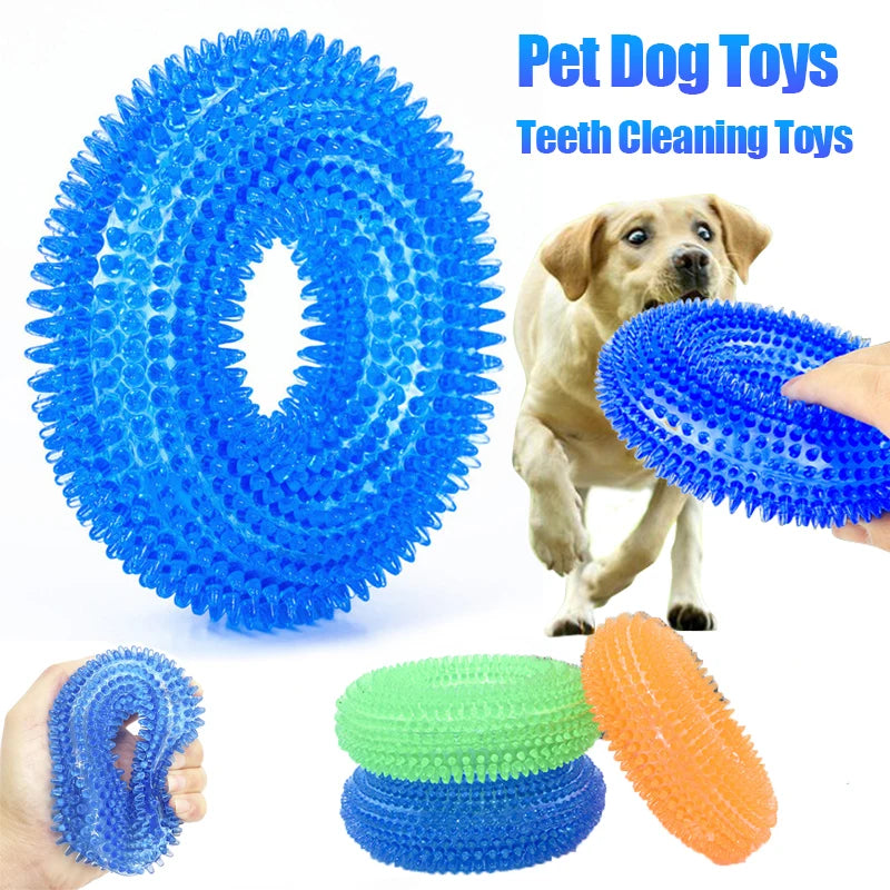 TPR Squeaky Thorn Chew Toy for Dogs Bite-Resistant Teeth Cleaning