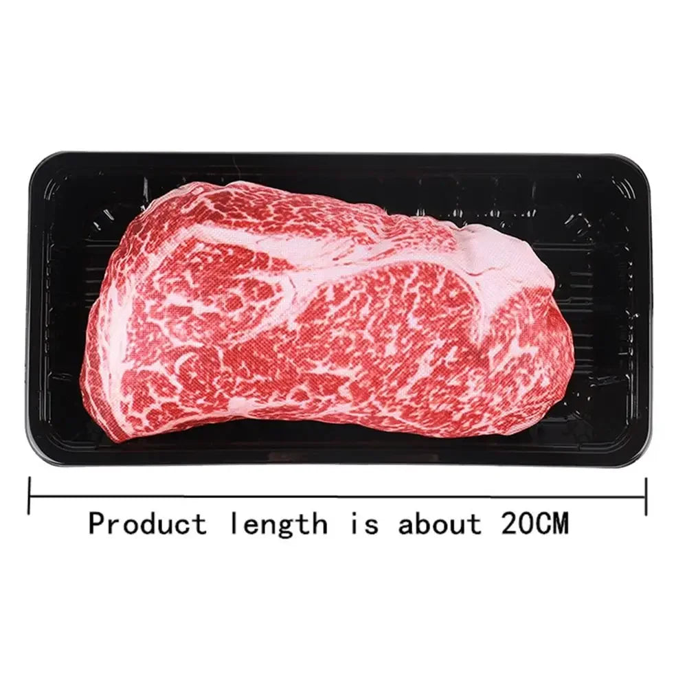 Squeaky Steak Bone Dog Chew Toy Bite-Resistant Training PP Cotton Oxford