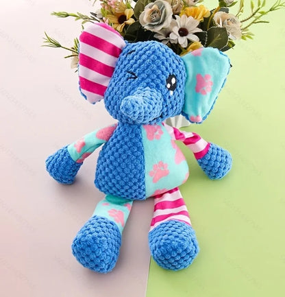 Plush Interactive Puzzle Pet Toy Bite‑Resistant Squeaky Chew for Cats & Dogs