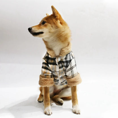 Warm Winter Pet Jacket with Fur Collar for Small Dogs & Cats