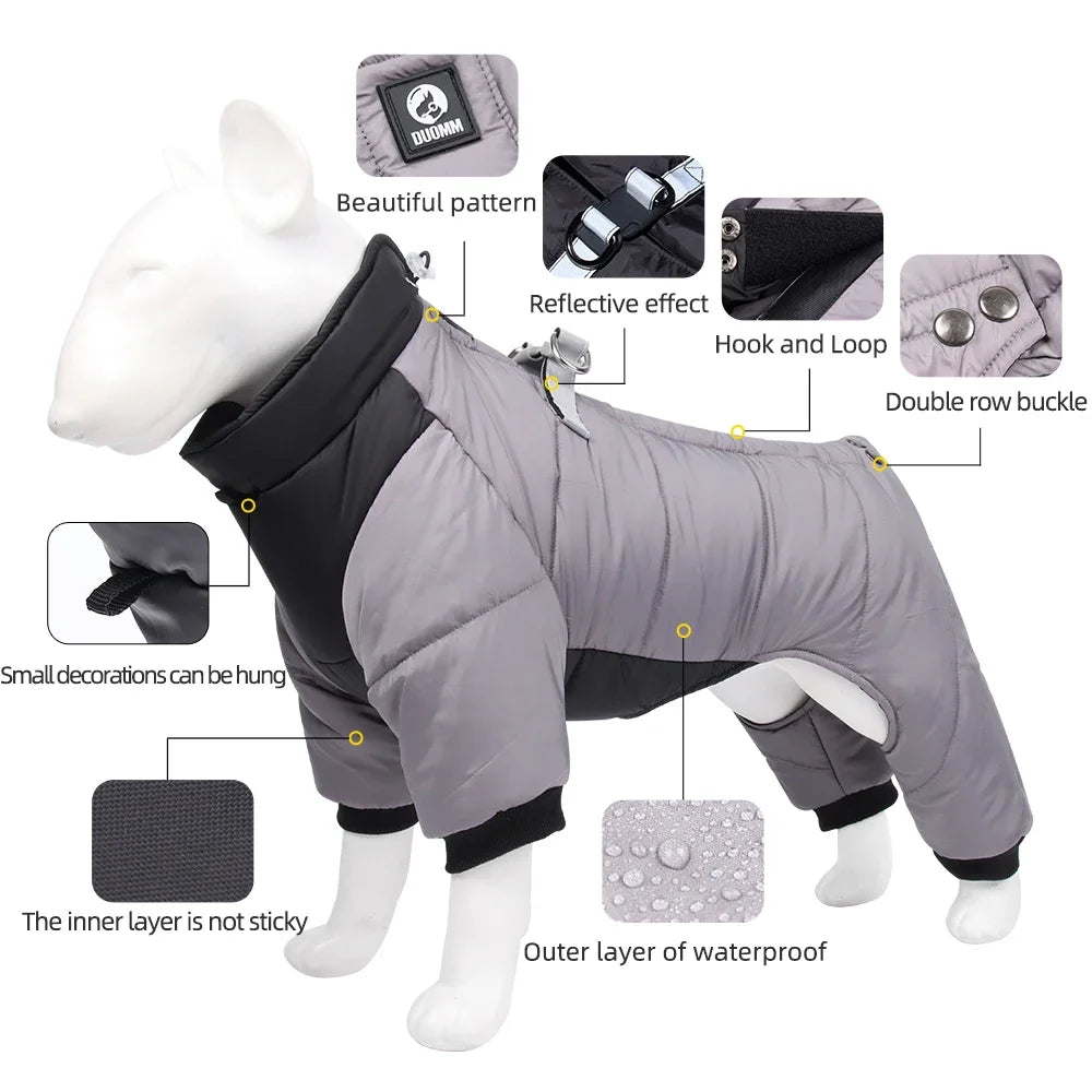 Thick Waterproof Dog Winter Jacket – Warm Coat for Small & Medium Dogs