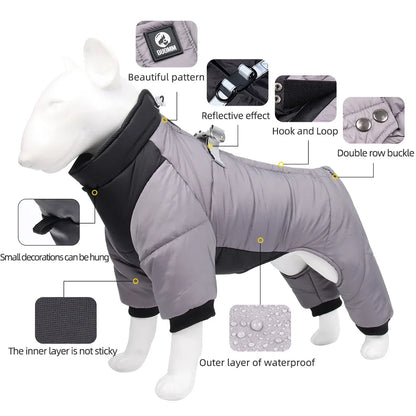 Thick Waterproof Dog Winter Jacket – Warm Coat for Small & Medium Dogs