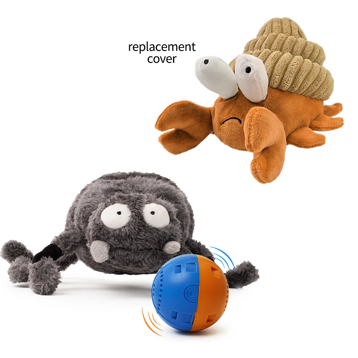Interactive Plush Dog Toy Ball for Fetch Chew & Dancing Play