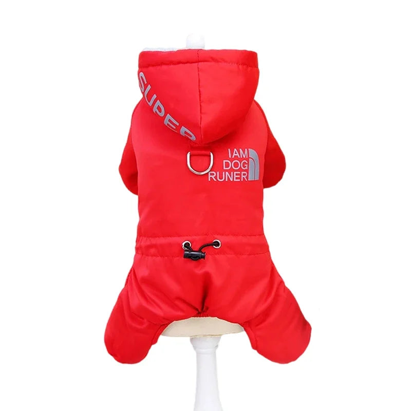 Hooded Dog Winter Jumpsuit