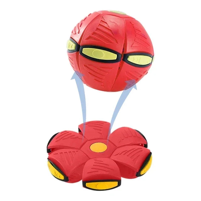 Flying Saucer Bouncing Ball Durable Elastic Dog Toy for Outdoor Play