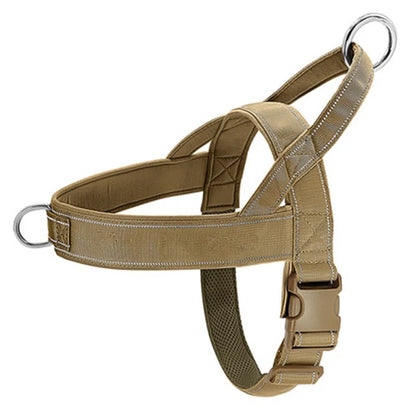 Tactical Anti-Pull Dog Harness 1000D Nylon with Handle & Reflective