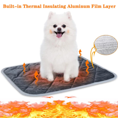 Self Heating Thermal Pet Pad Washable Anti-Slip Dog & Cat Crate Mat