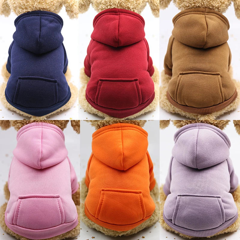 Warm Winter Dog Hoodie for Small & Medium Dogs French Bulldog Coat
