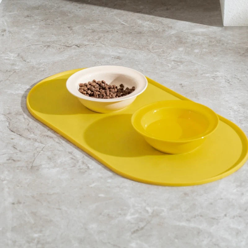 Non‑Slip Waterproof Cat & Dog Feeding Mat for Bowls