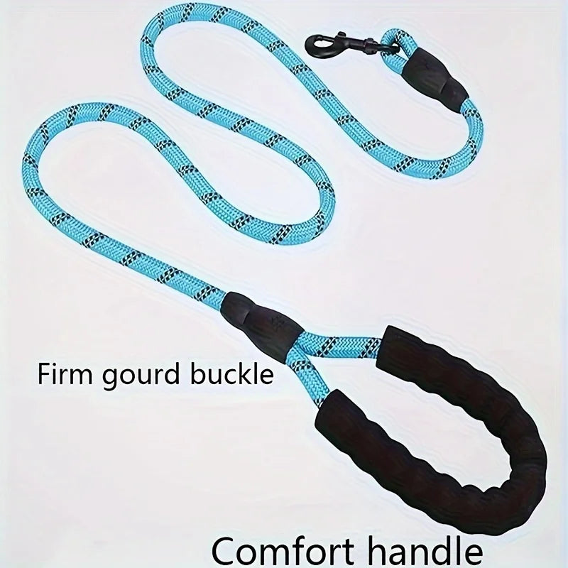 Reflective Heavy Duty Dog Leash with Padded Handle for Strong Dogs