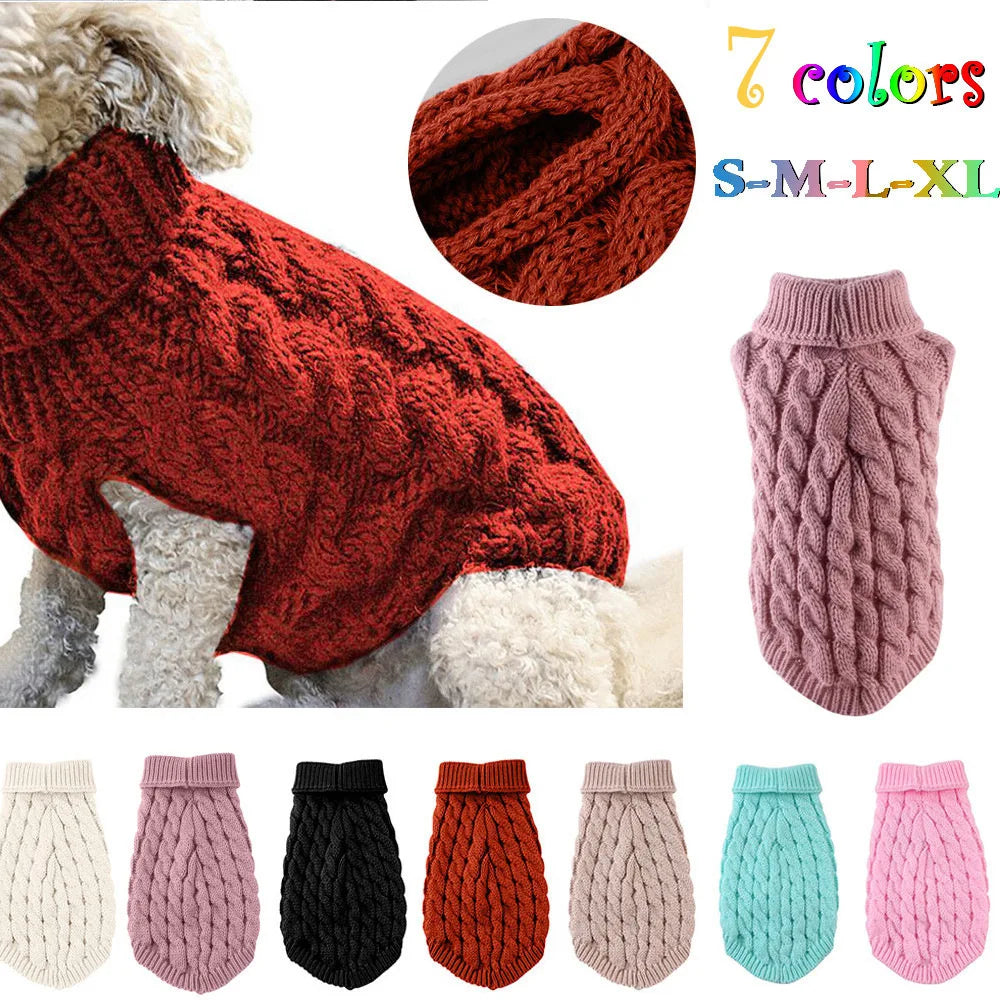 Cable Knit Dog Sweater
