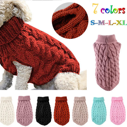 Cable Knit Dog Sweater