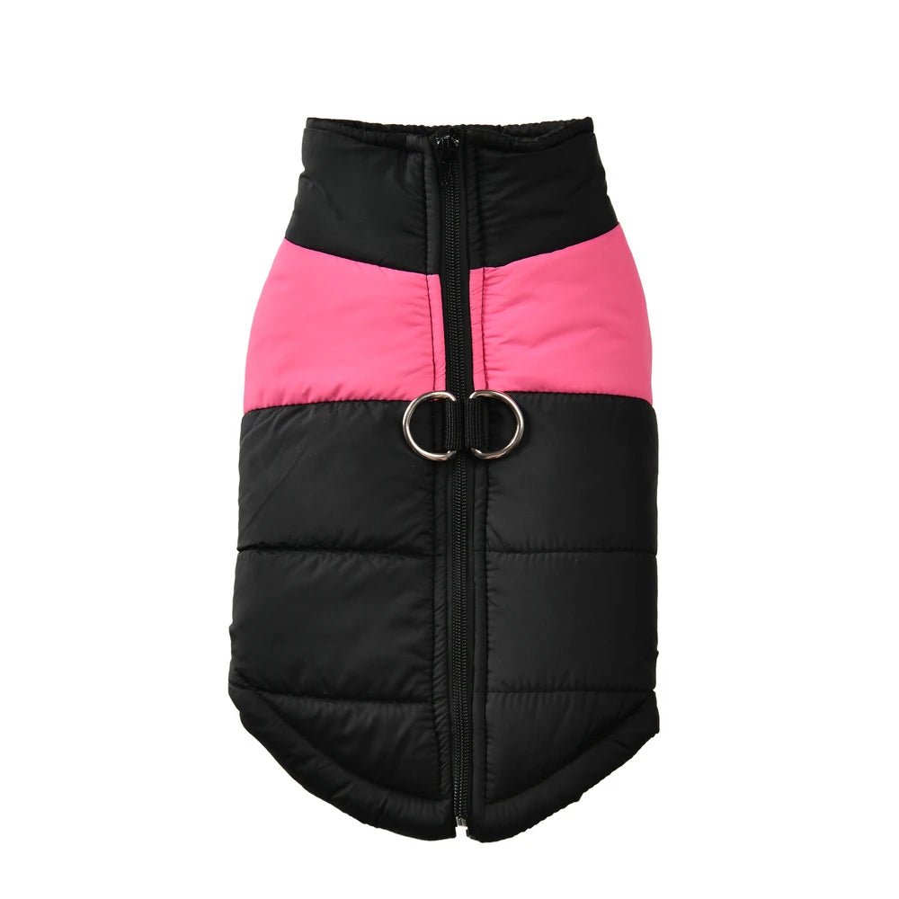 Waterproof Warm Dog Jacket with D-Ring for Small to Large Dogs