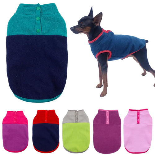 Fleece Dog Clothes Warm Vest for Small Dogs Spring Autumn