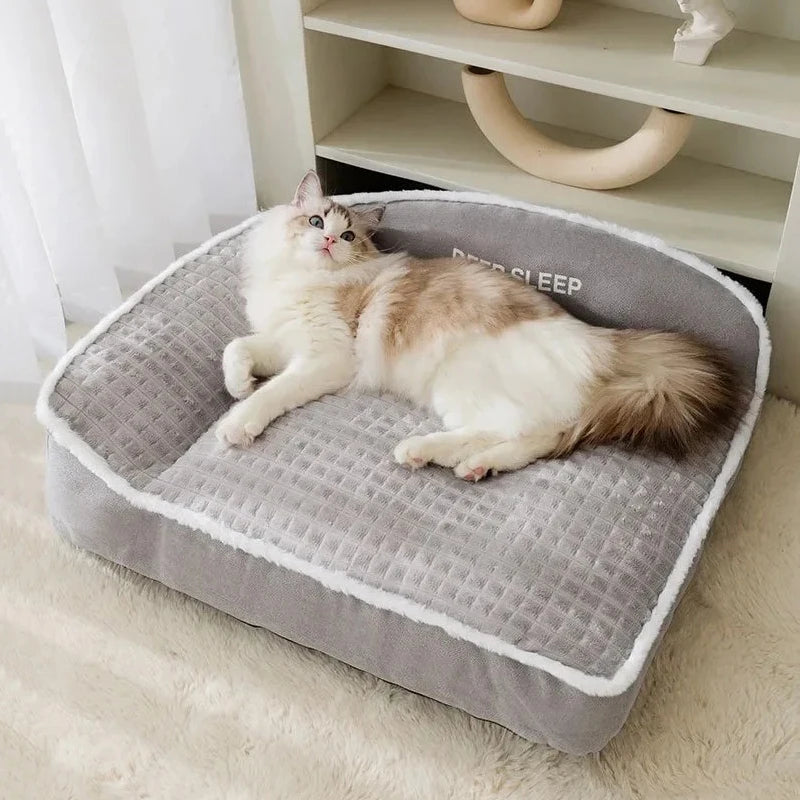 Warm Pet Bed for Dogs & Cats Winter Sofa Blanket Small to Large Pets