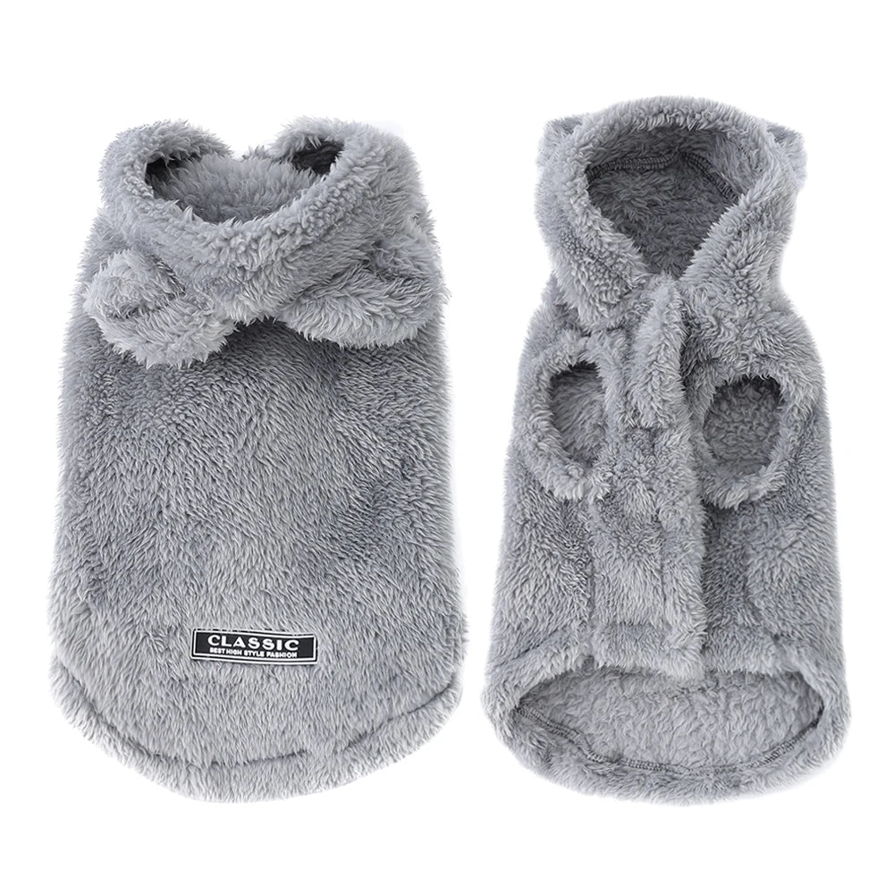 Warm Fleece Winter Hoodie Sweater for Small & Medium Dogs