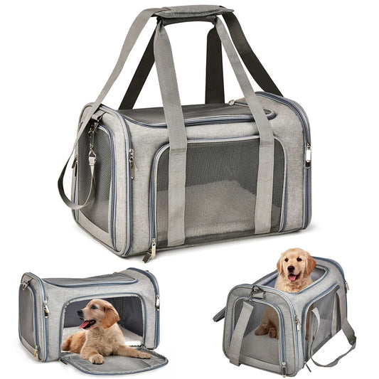Soft‑Side Dog & Cat Carrier Backpack Travel Bag Airline Approved