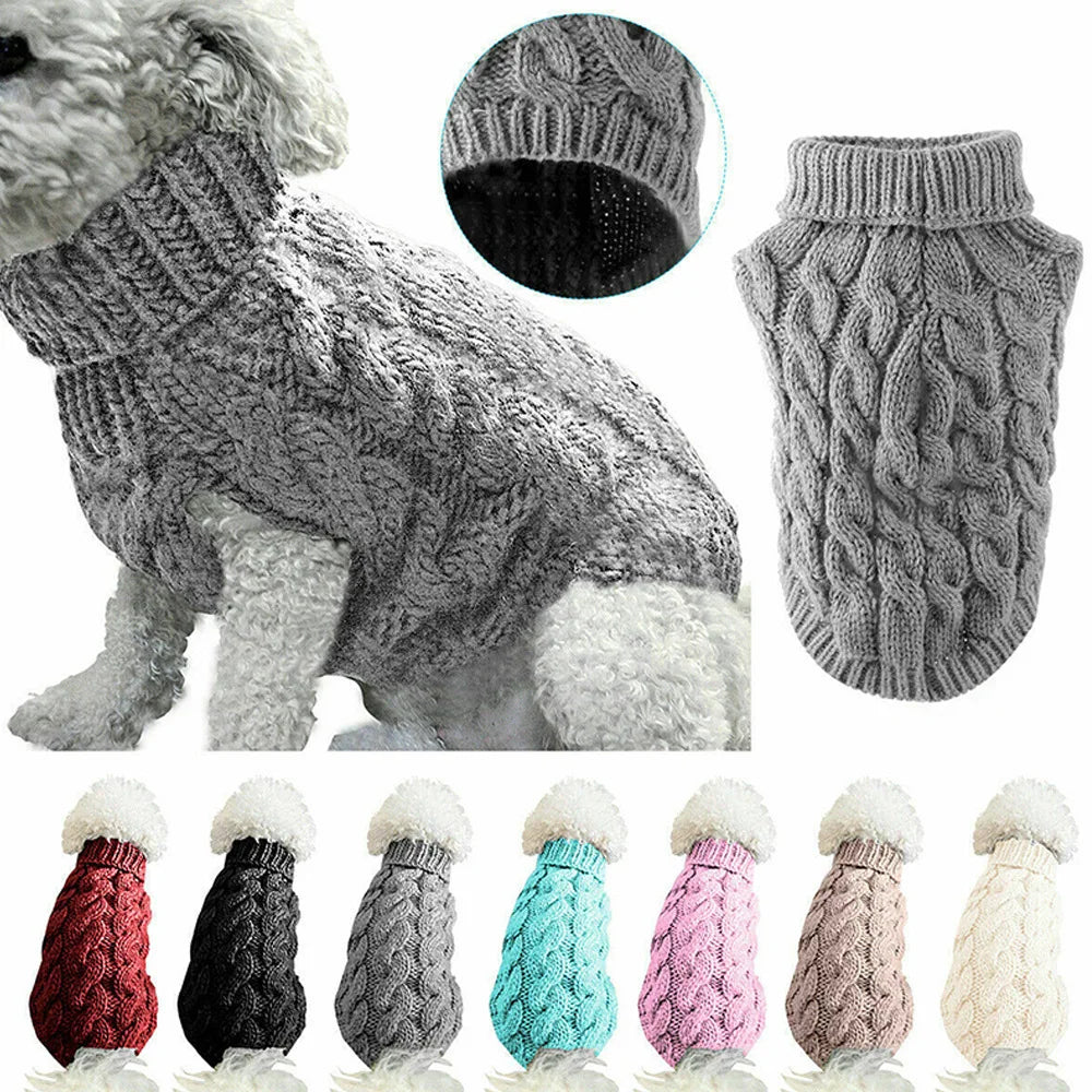 Cable Knit Dog Sweater