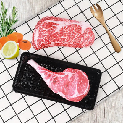 Squeaky Steak Bone Dog Chew Toy Bite-Resistant Training PP Cotton Oxford