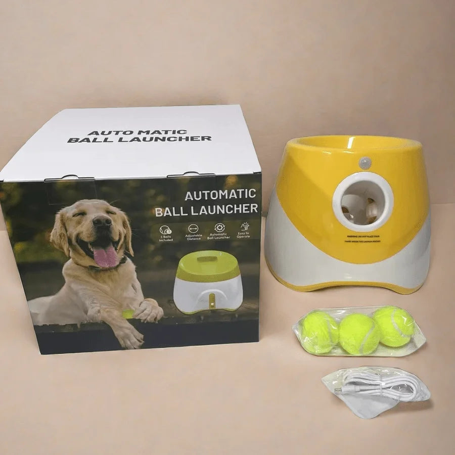 Automatic Dog Ball Launcher Rechargeable USB Interactive Fetch Toy
