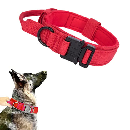 Durable Tactical Dog Collar Leash Set Adjustable Military Pet