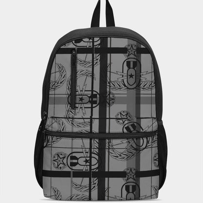 Print On demand - Duo-Zip Backpack - "EOD Plaid" (Grey)