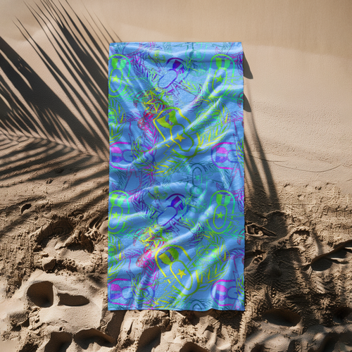 Print On Demand  - Beach Towel - "It's 5 o'clock Somewhere" (Pastels)